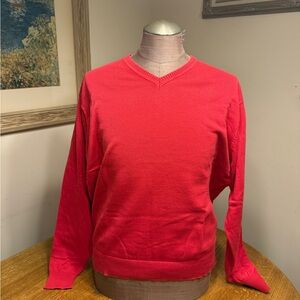 Jos. A. Bank Men's Bright Red V-Neck Sweater